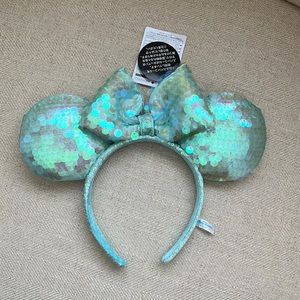 TOKYO DISNEY RESORT Metallic Sequined Micky Minnie Mouse Ears Headband